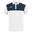 Polo manches courtes Homme Joma Winner blanc bleu marine