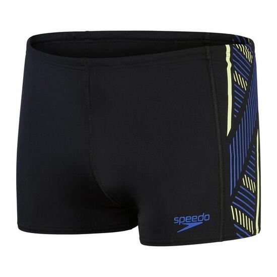 Short De Bain Motif/style À Rayures TECH Homme (Noir / Bleu Rayures)