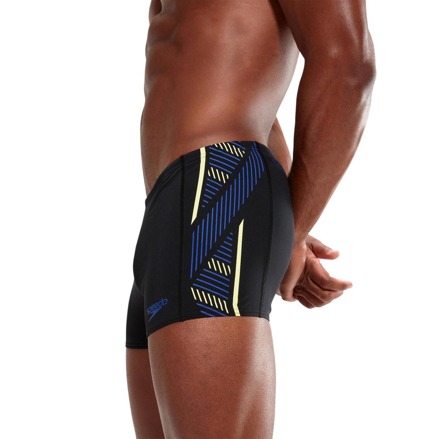 Slip Da Bagno Strisce Uomo Speedo Tech Nero Blu 3/5
