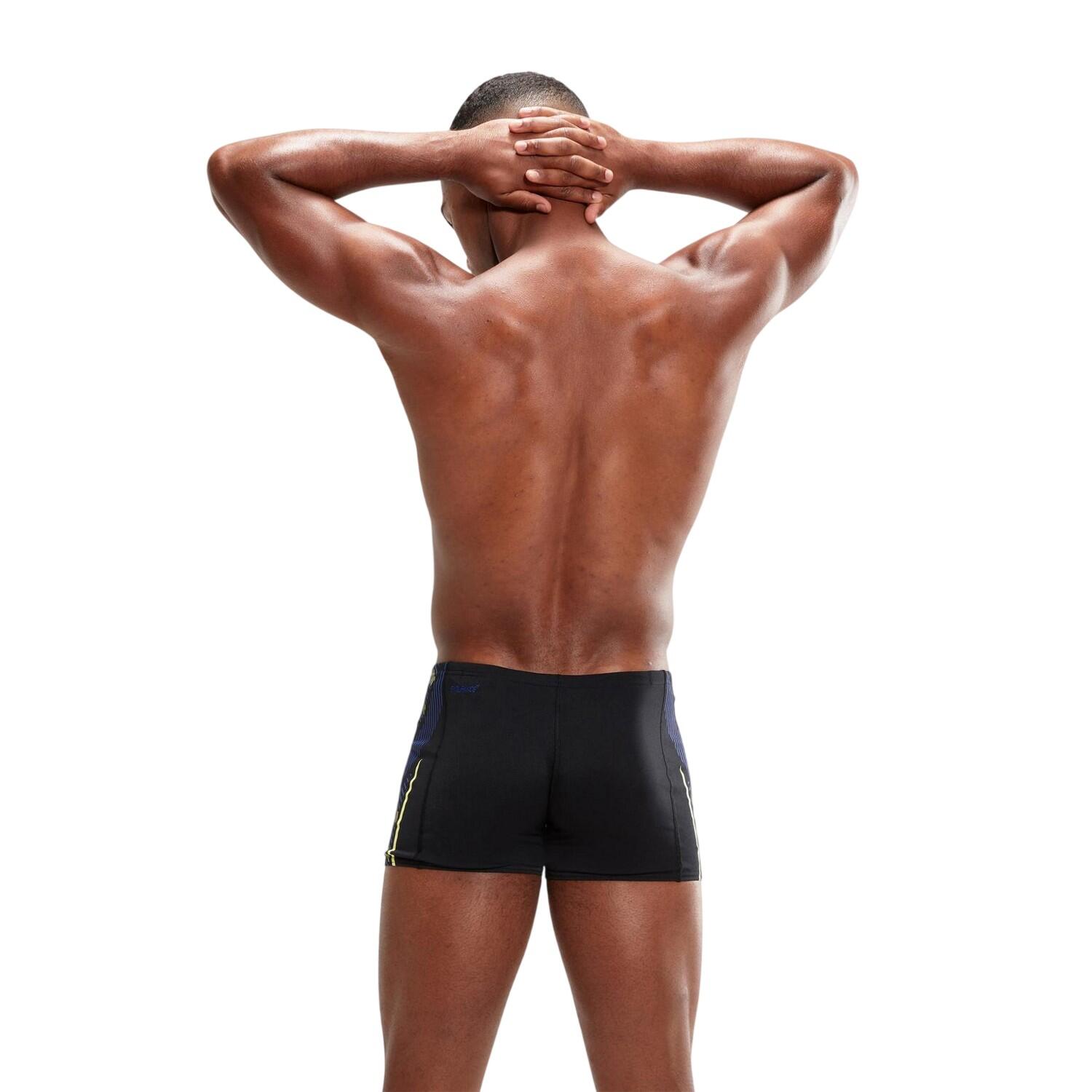 Slip Da Bagno Strisce Uomo Speedo Tech Nero Blu 2/5