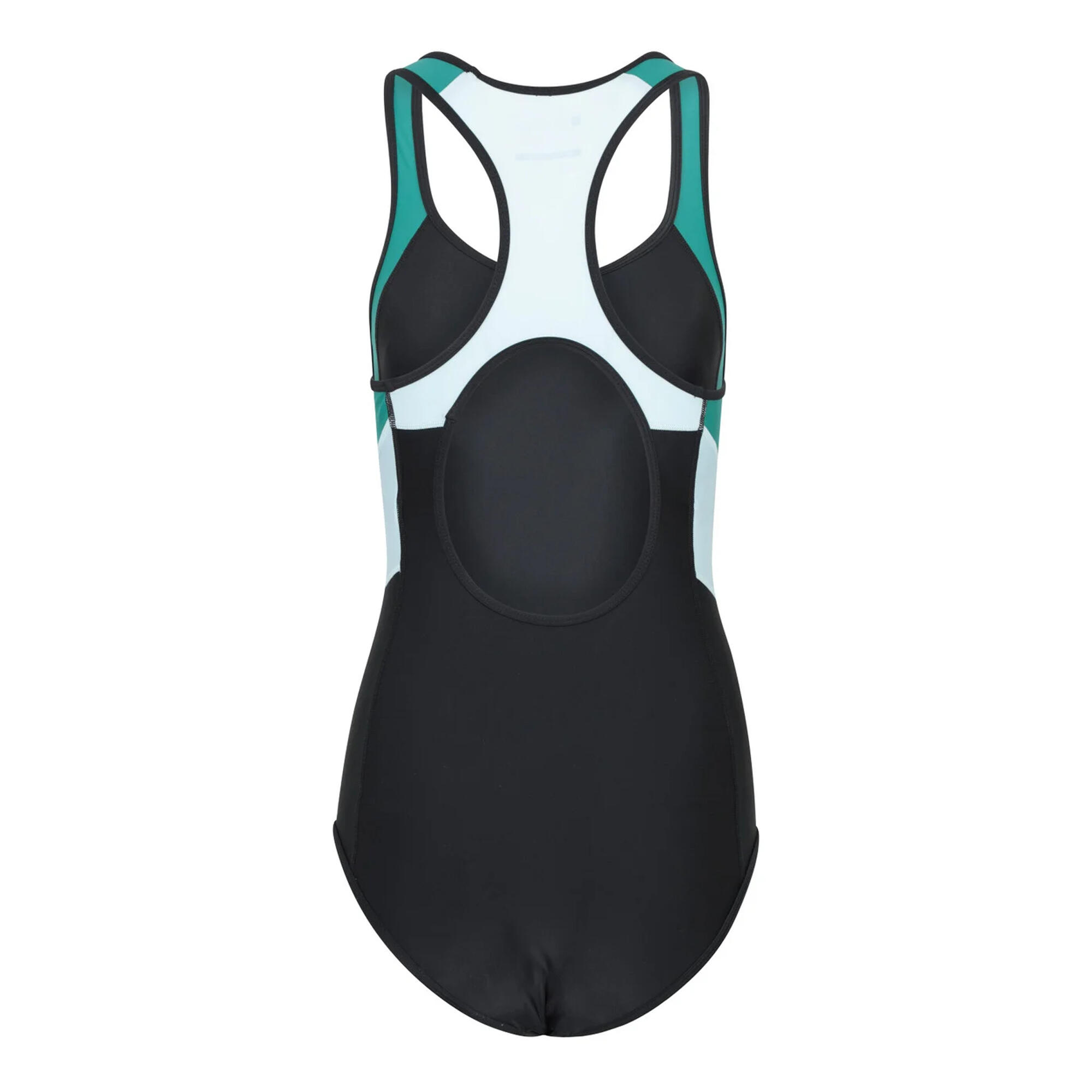 Maillot De Bain Contrasté 1 Pièce TAKE THE PLUNGE Femme (Bleu Sarcelle Clair) 2/3