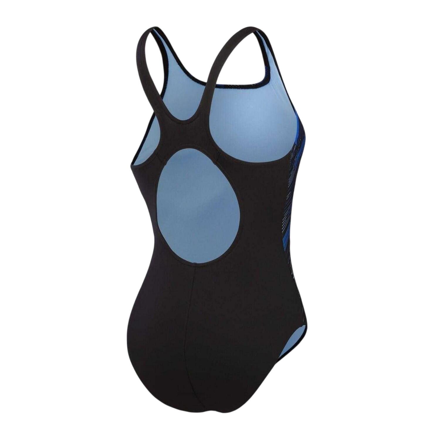 "Hyperboom Placement" Badeanzug für Damen Schwarz/Blau 3/6