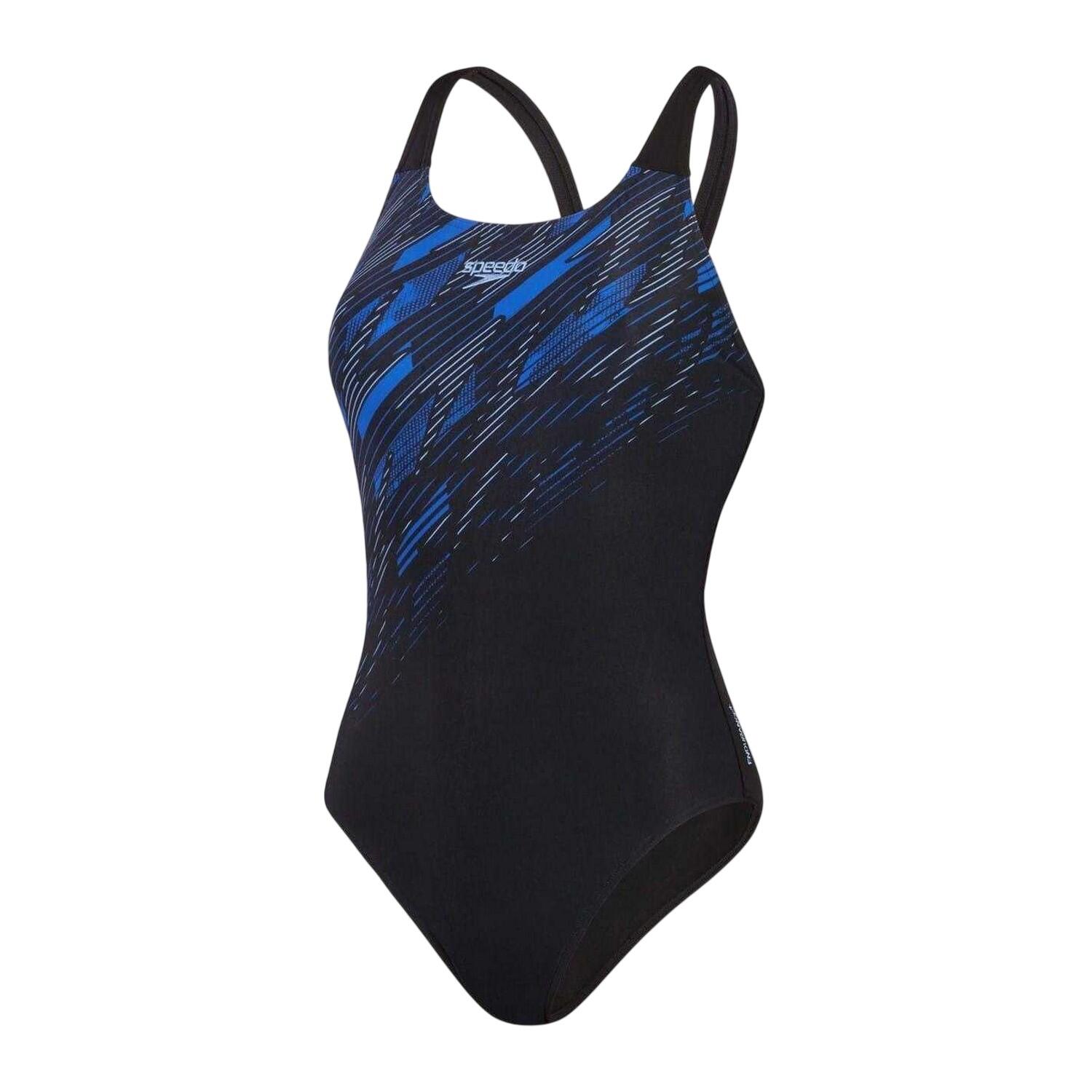 "Hyperboom Placement" Badeanzug für Damen Schwarz/Blau 2/6