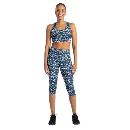 Legging ¾ À Taille Élastiquée Motif/style Imprimé INFLUENTIAL Femme (Bleu Nuit