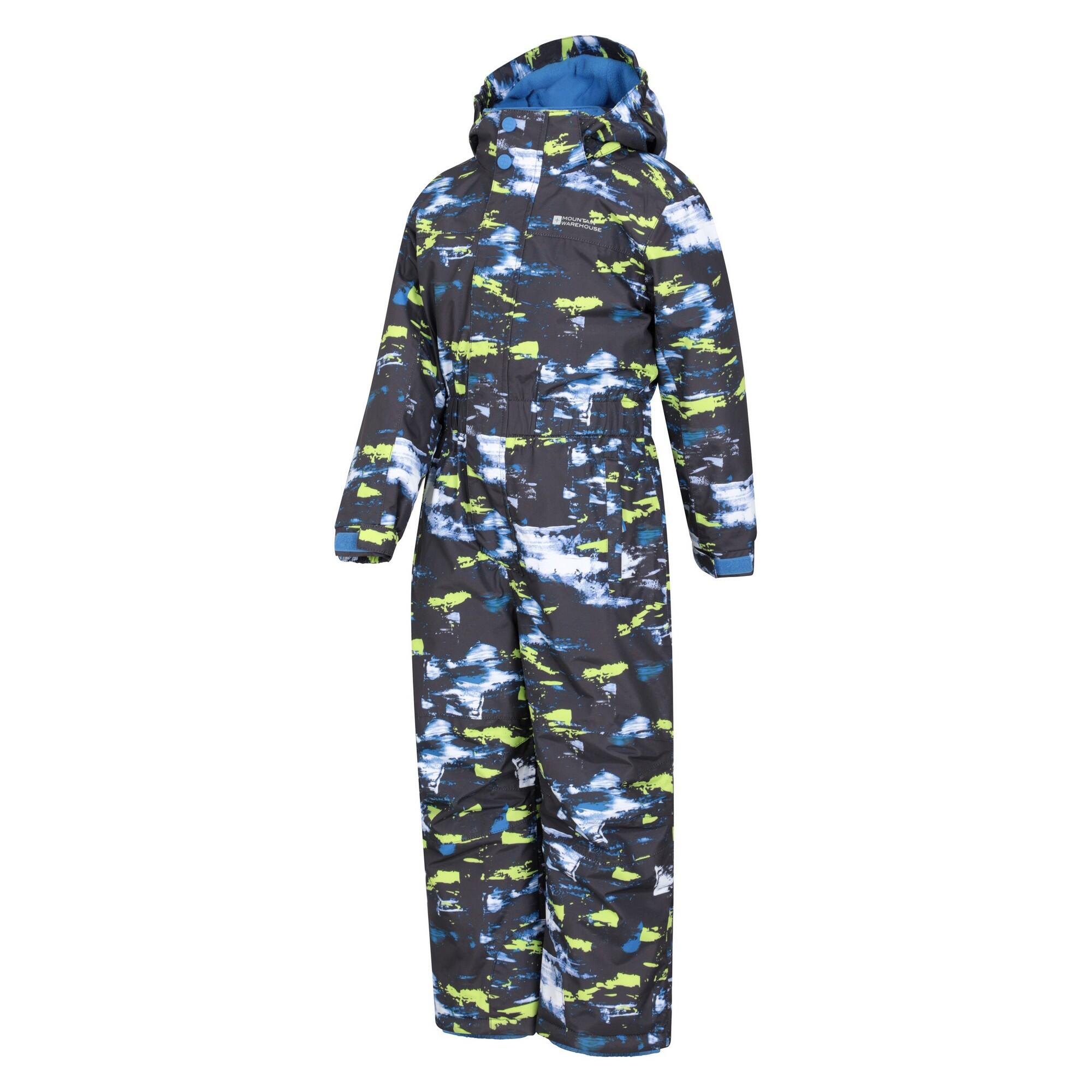 Tuta Da Neve Nuvola Bambini Mountain Warehouse All In One Nero Blu Giallo 4/4