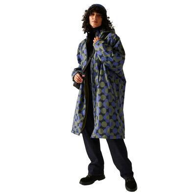 Dames orla kiely polkadot verkleedbadjas (blauw/donkere olijf)