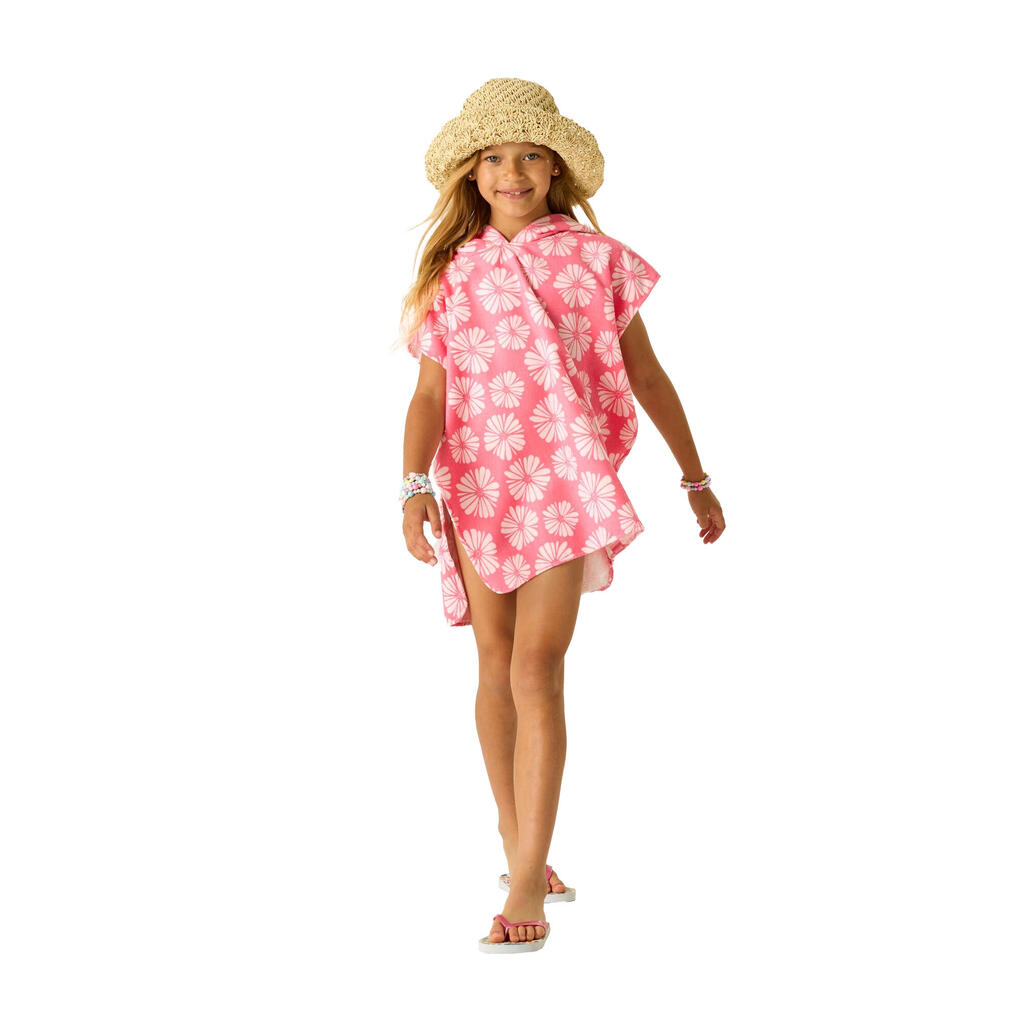 Childrens/Kids Petal Hooded Towel (Pink Haze)