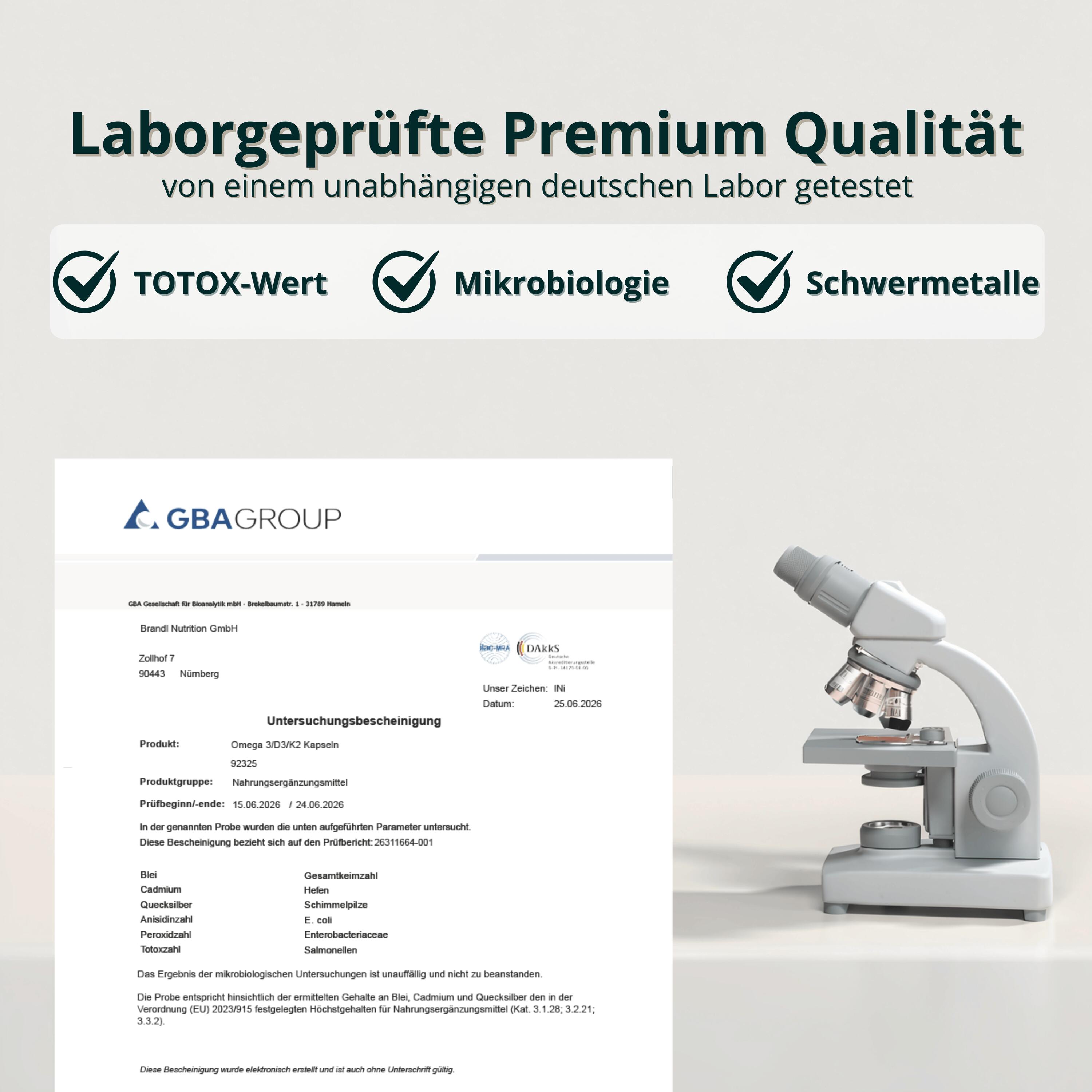 brandl® D3 K2 Omega 3 Kapseln [120 Stück] | Hochwertiges Fischöl | Made in DE 6/6