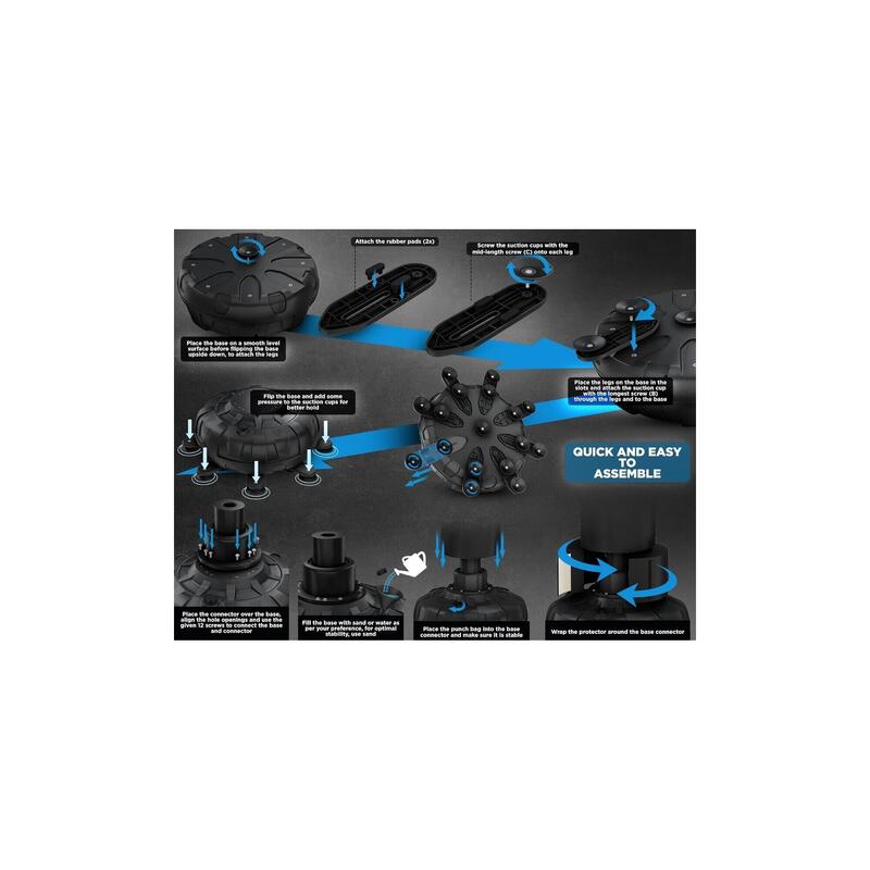 Set Sac Box RDX F9 6FT Piele Maya Hexa-Truss cu Mănuși Incluse - Gri