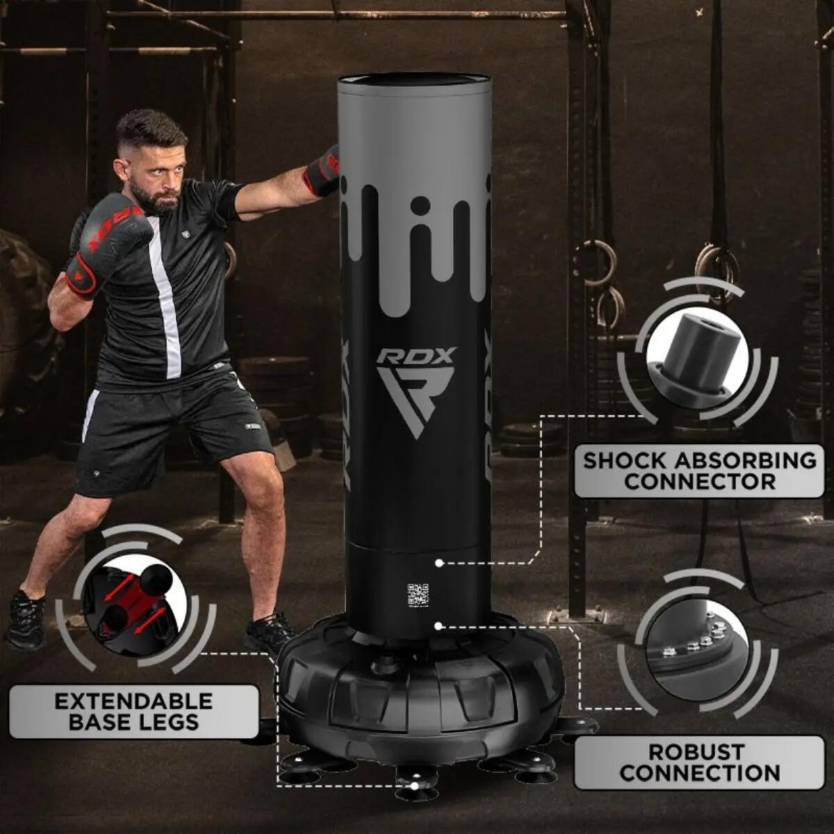 Sacco boxe autoportante F9 + guanti – Grigio 10/12