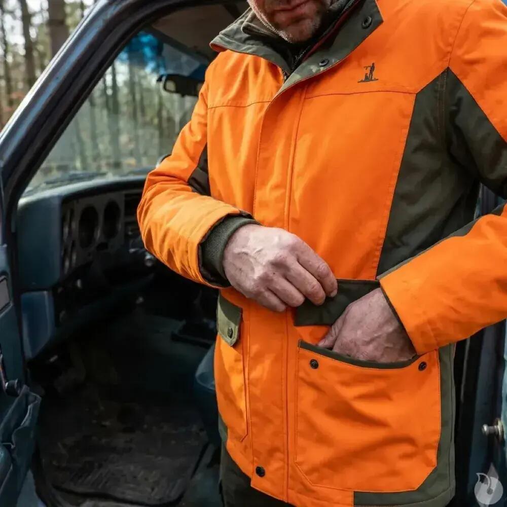 Veste Renfort à capuche imperméable polyester orange S à 4XL 5/5