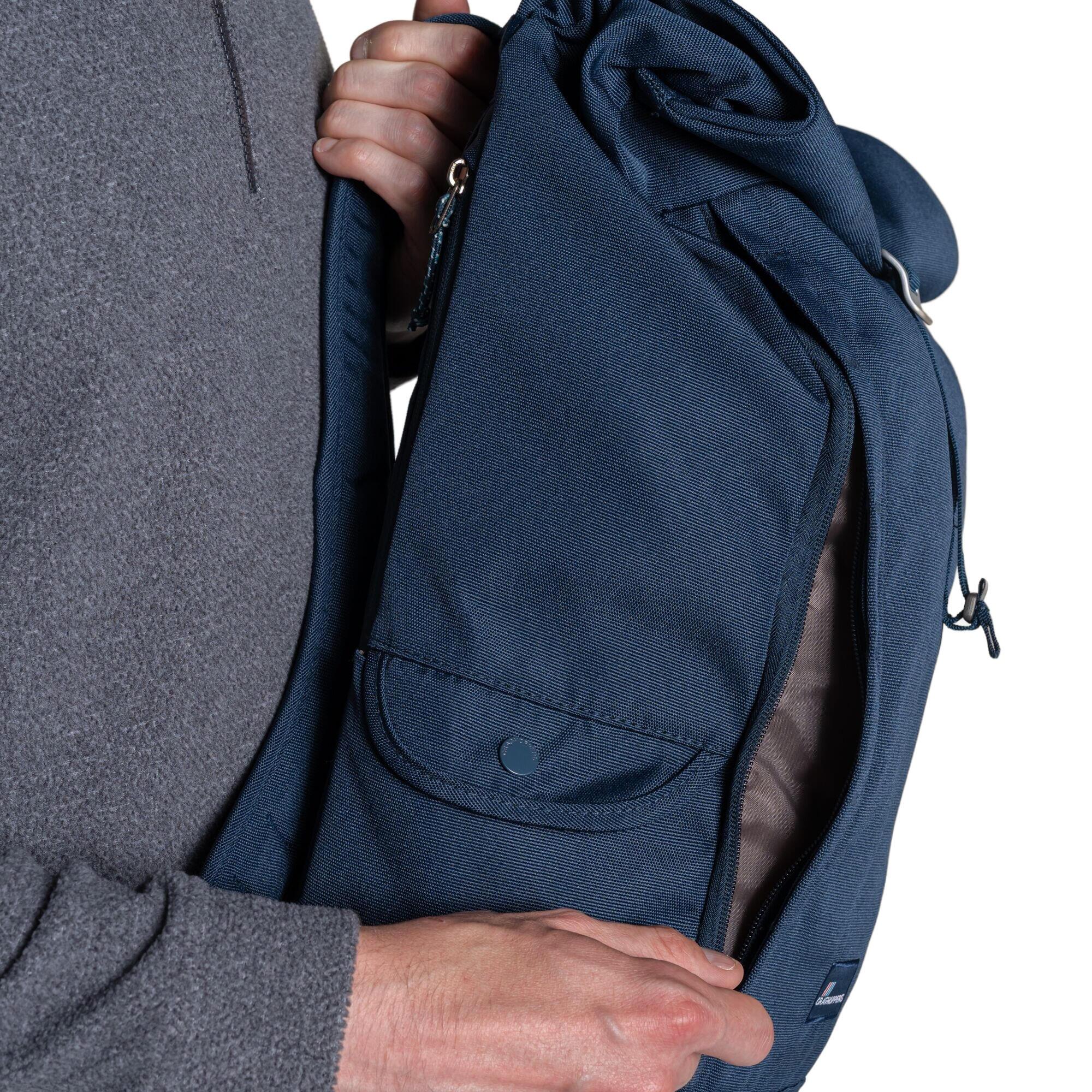 Parte Superiore Arrotolata 20L Zaino Craghoppers Classic Kiwi II Pietra Blu 4/5