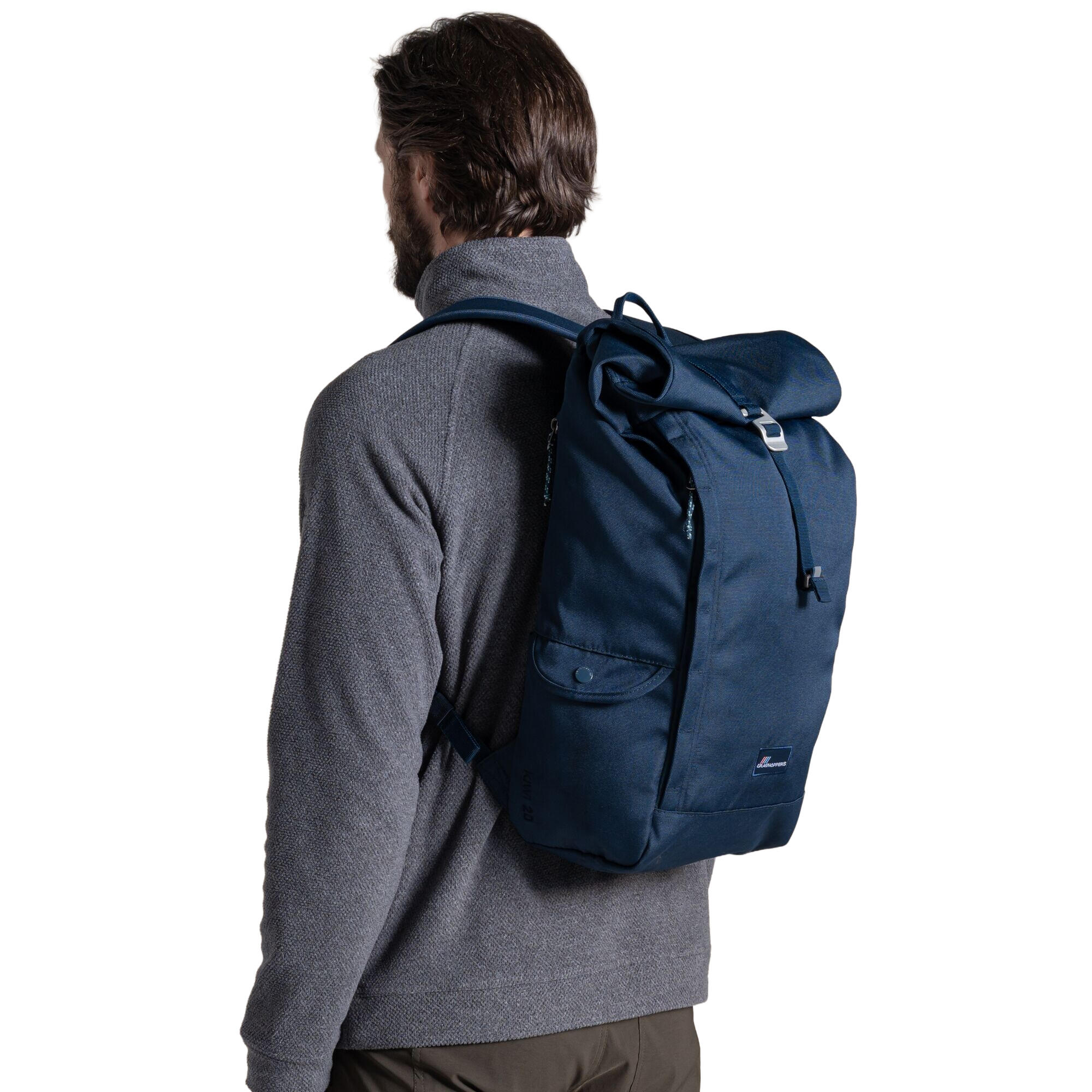 Parte Superiore Arrotolata 20L Zaino Craghoppers Classic Kiwi II Pietra Blu 3/5