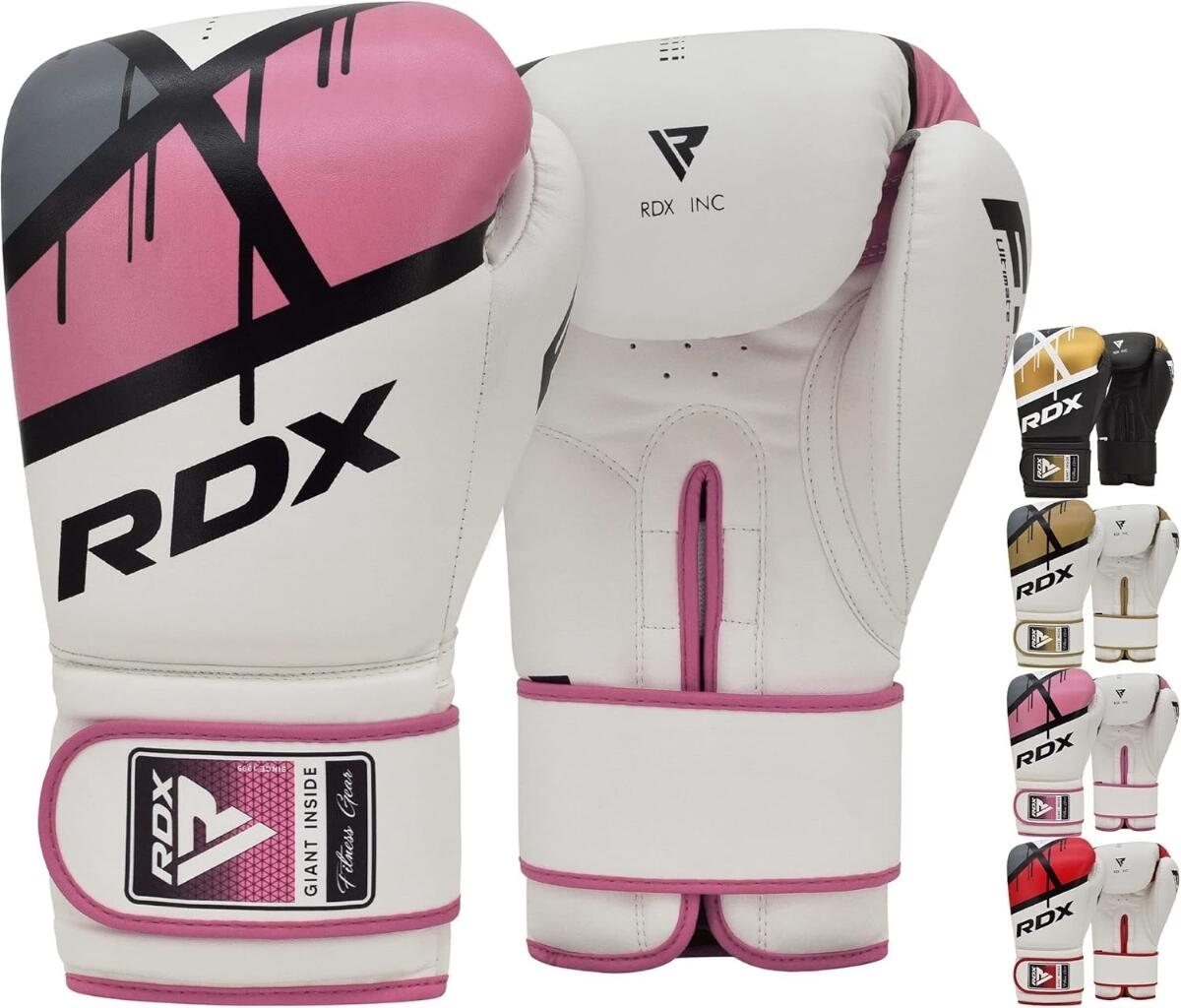 Gants de boxe RDX F7 Ego – Blanc/Rose – 12oz 8/8