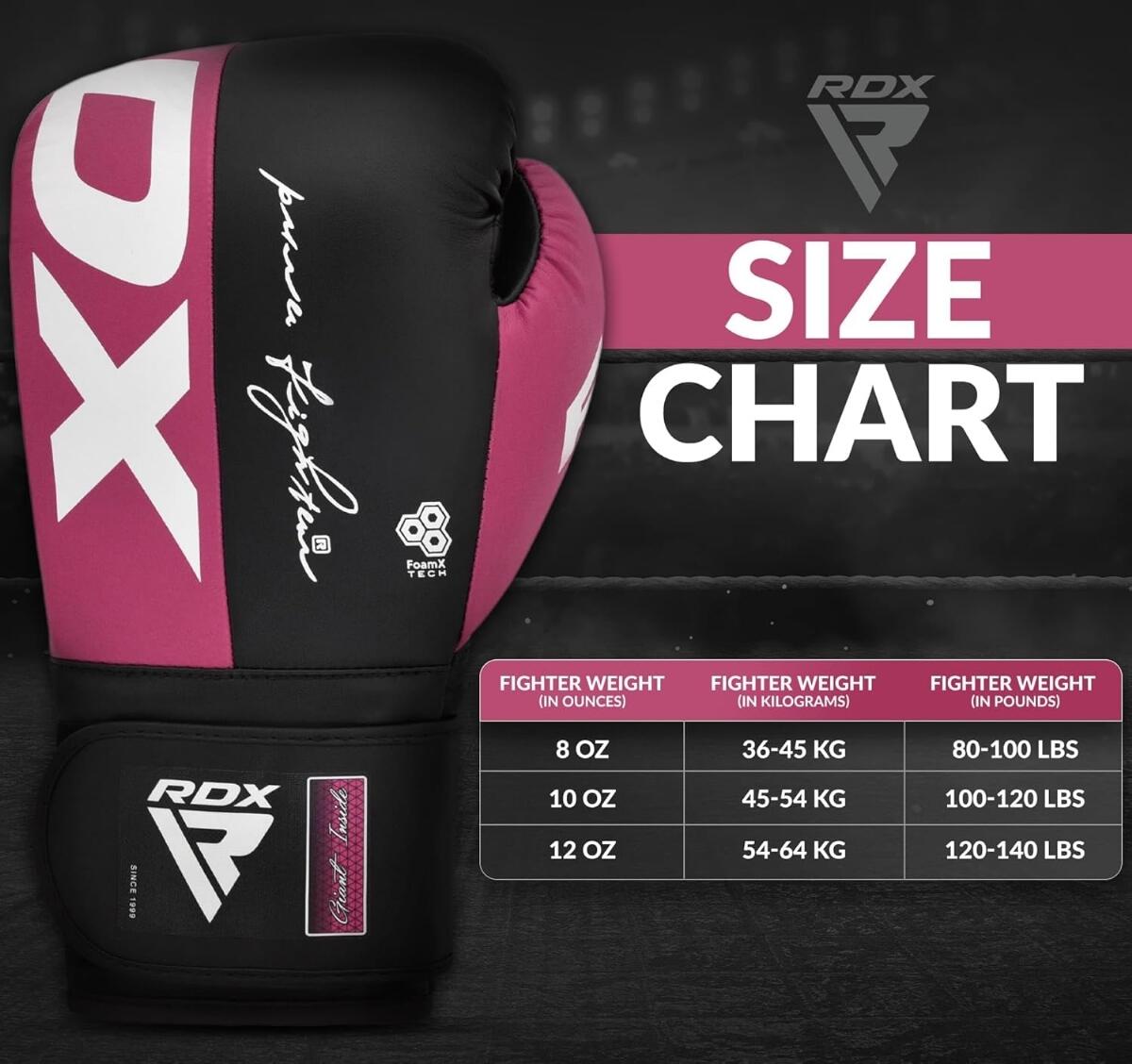 F4 Bokshandschoenen Sparring Roze - Roze - 10 oz 8/8