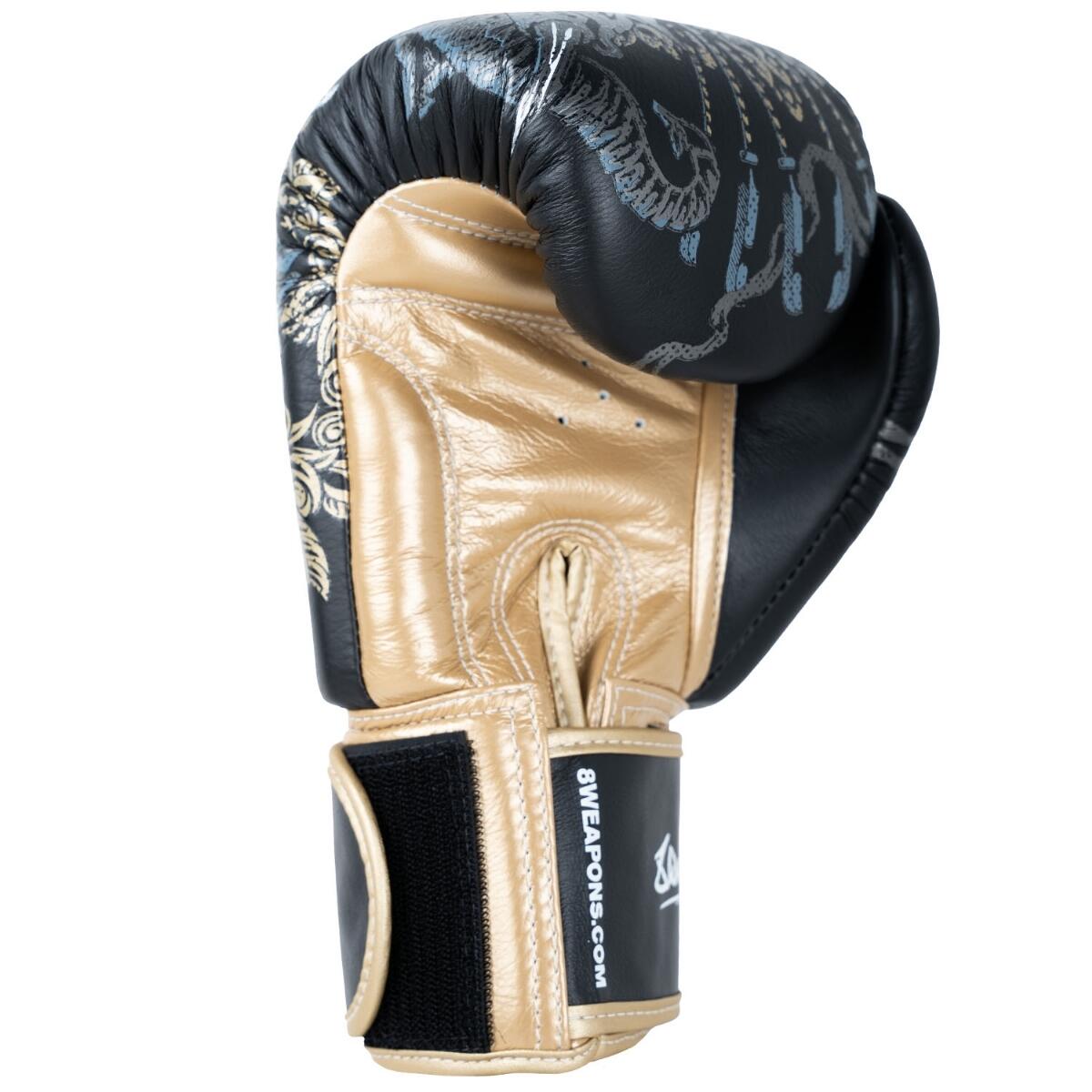 8 WEAPONS Boxing Gloves - Three Elephants 2.0 black-gold 16 Oz 10/10