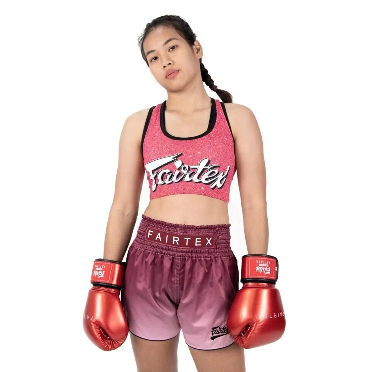 Guantes de boxeo Fairtex BGV22 Rojo Metálico 12 oz 8/8