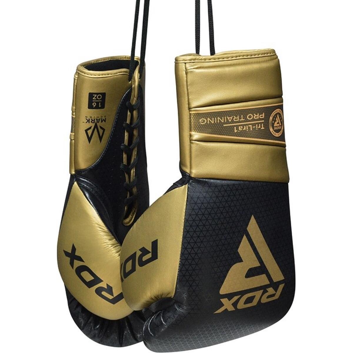 Guantoni Boxe RDX Mark Pro Sparring Tri Lira 1 Oro-16OZ 8/10