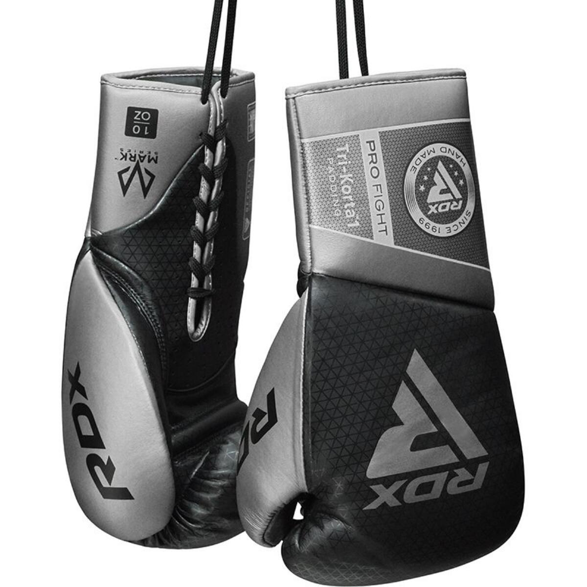 Boxhandschuhe RDX K1 Mark Pro Schwarz Silber 8oz 8/10