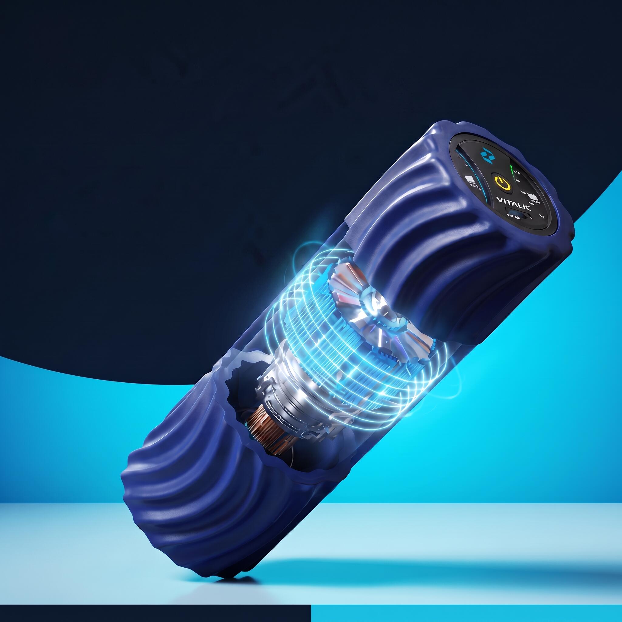Vibrerende Foam Roller - voor Rug, Nek en Lichaam massage roller - Trigger point 3/6