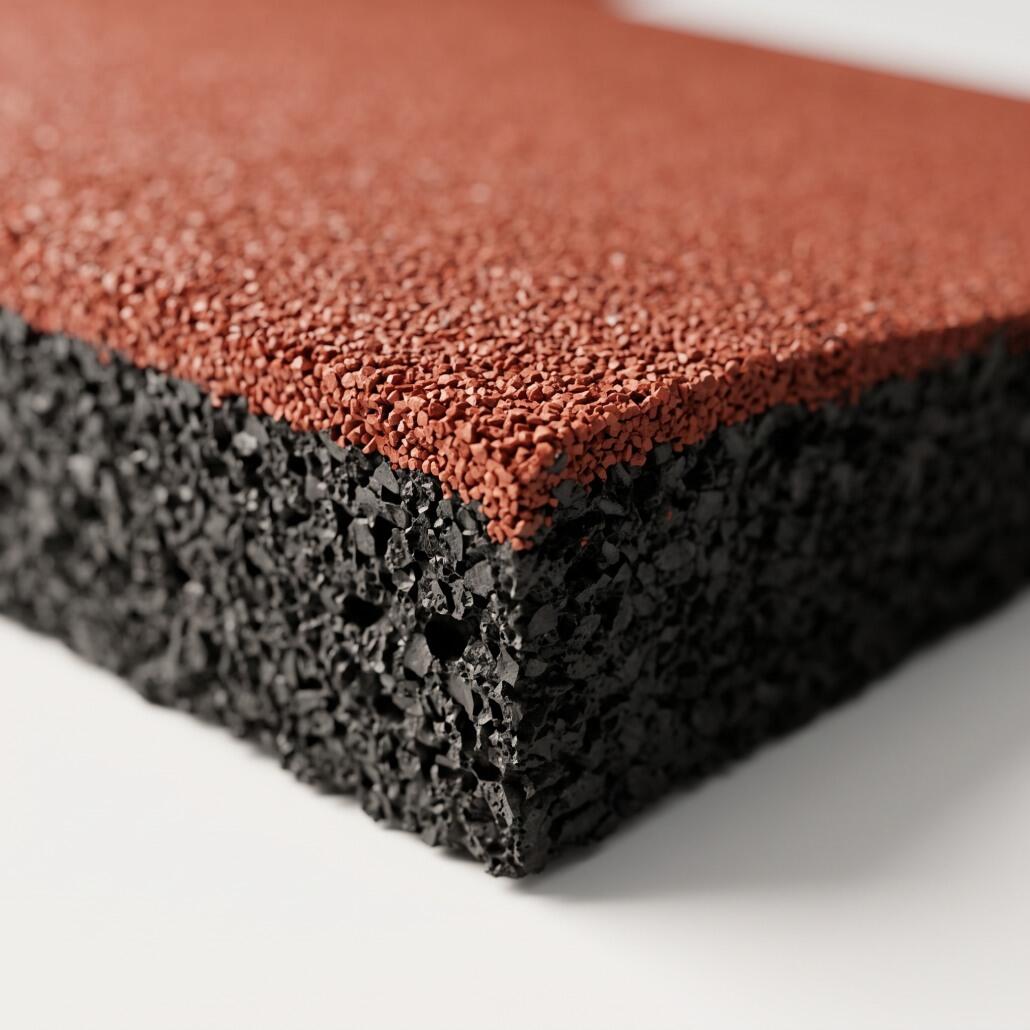 Loseta de caucho con rampa Lestare 500x250x40 mm roja 5/7