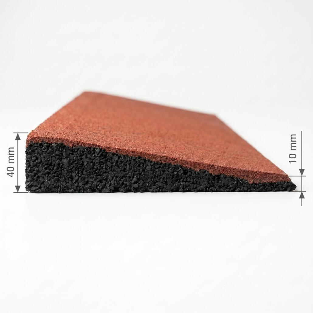 Loseta de caucho con rampa Lestare 500x250x40 mm roja 4/7