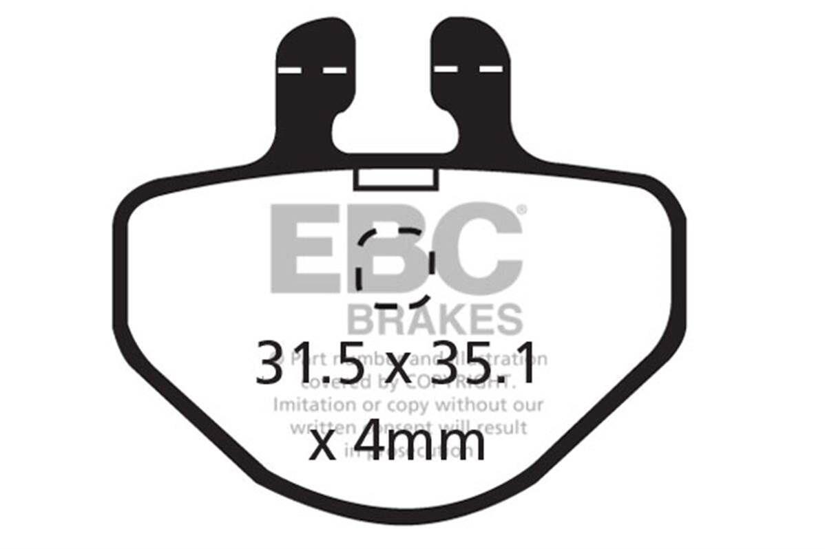 CFA311R - Klocki hamulcowe rowerowe (organiczne wyczynowe) EBC Brakes 2/2