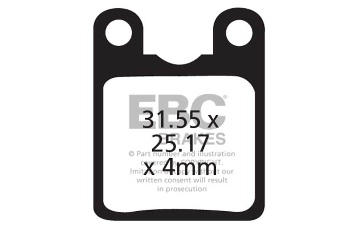 CFA333R - Klocki hamulcowe rowerowe (organiczne wyczynowe) EBC Brakes 2/2
