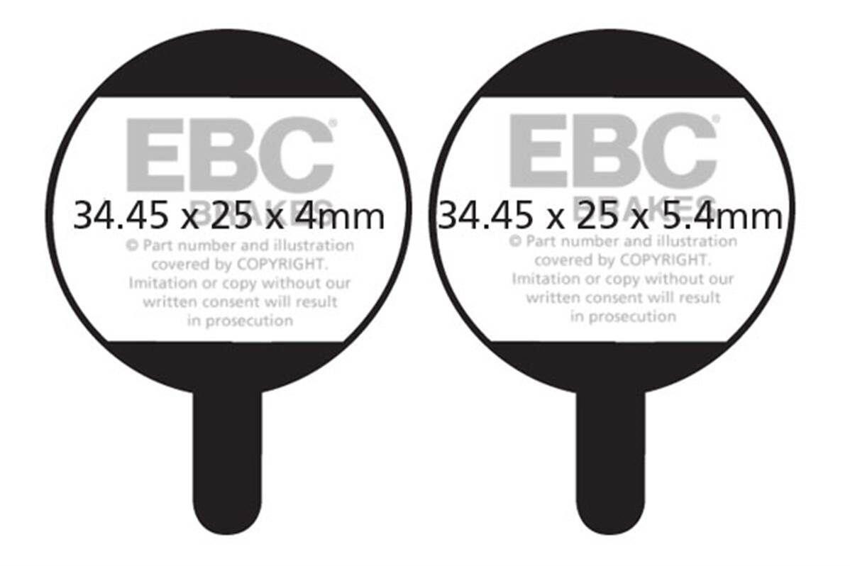 CFA378 - Klocki hamulcowe rowerowe (organiczne) EBC Brakes 2/2