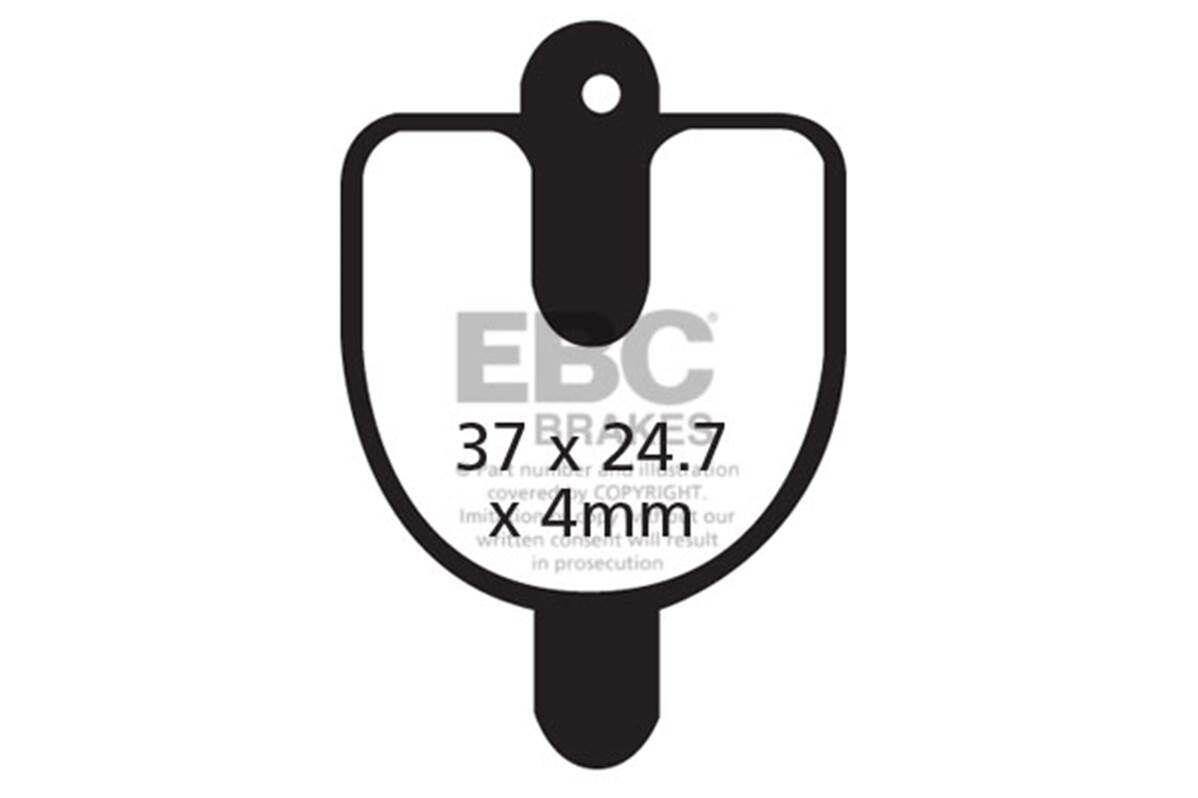 CFA288R - Klocki hamulcowe rowerowe (organiczne wyczynowe) EBC Brakes 2/2