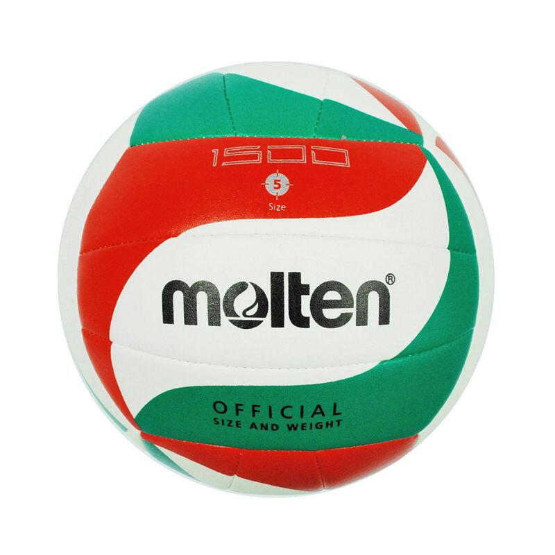 Bola de voleibol em pele sintética (Vermelho/branco/verde) 8/10