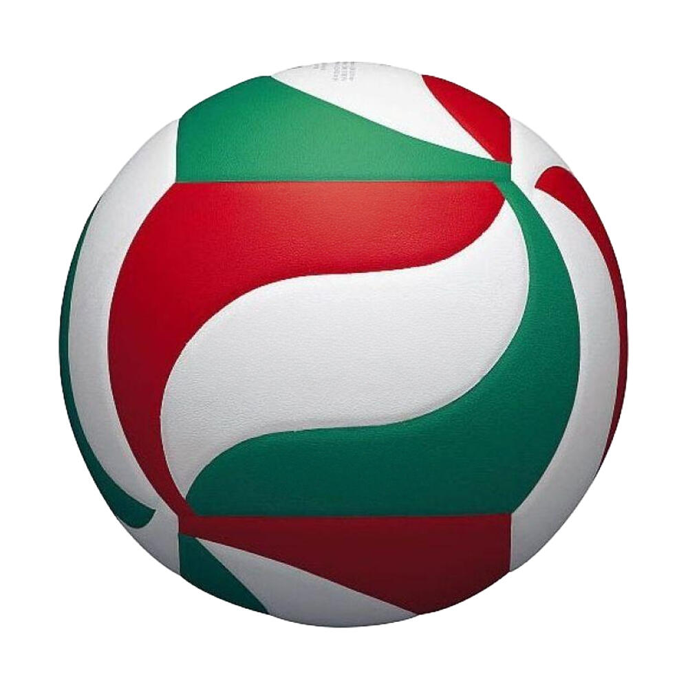 Volleybal van synthetisch leer (Wit/Rood/Groen) 5 2/8