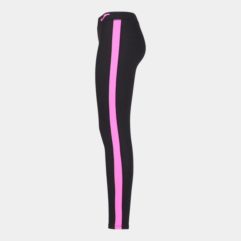 Collants de corrida para menina Joma Ascona preto fluor rosa