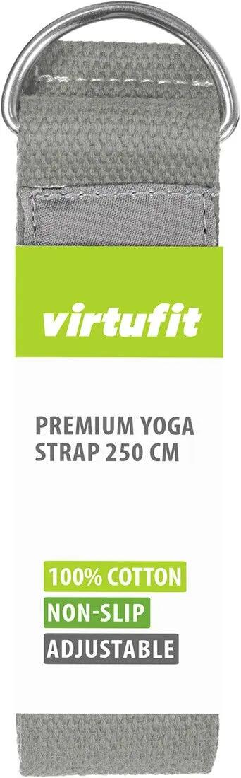 Centura Yoga VirtuFit Premium Yoga Belt - 250 cm - Gri 10/15