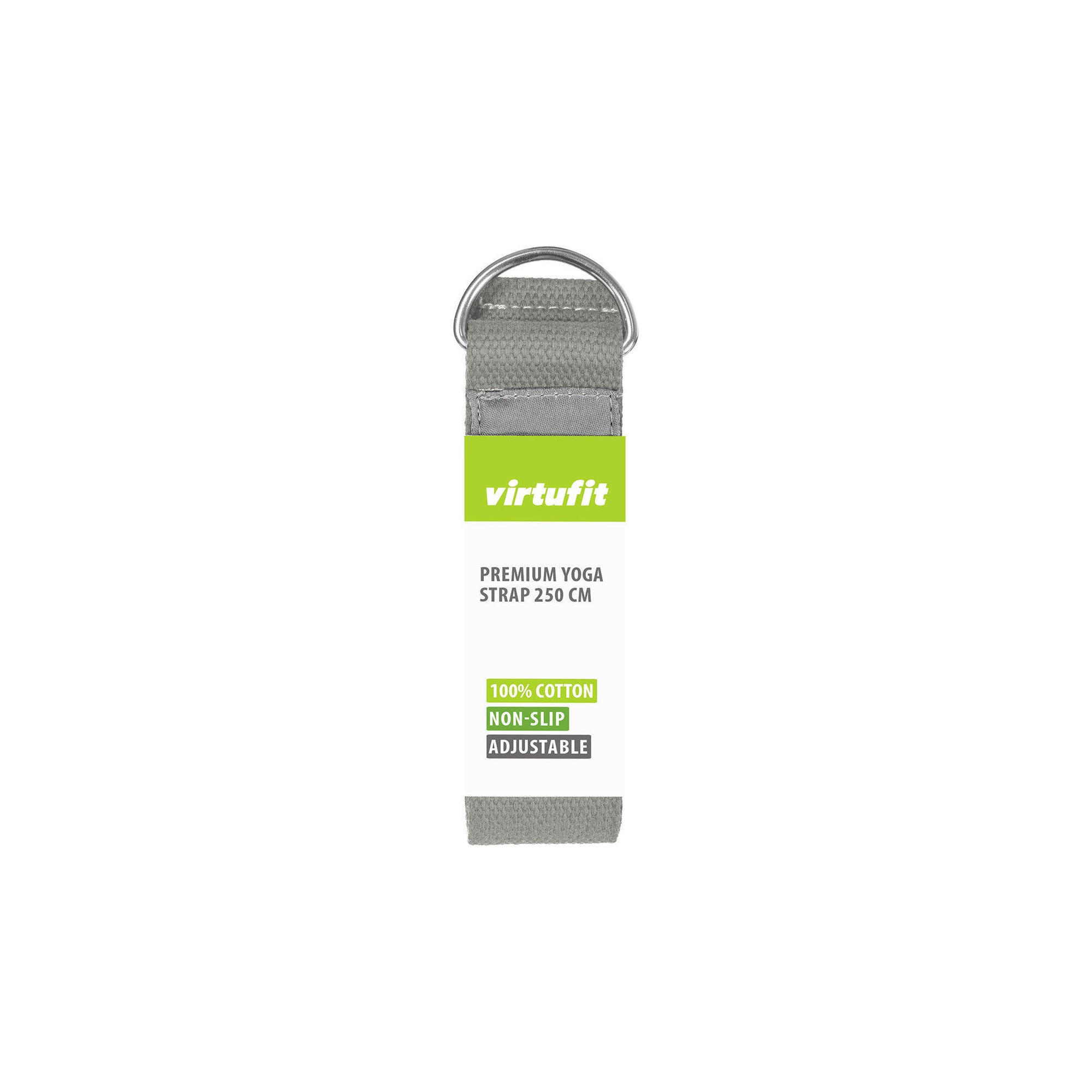 Centura Yoga VirtuFit Premium Yoga Belt - 250 cm - Gri