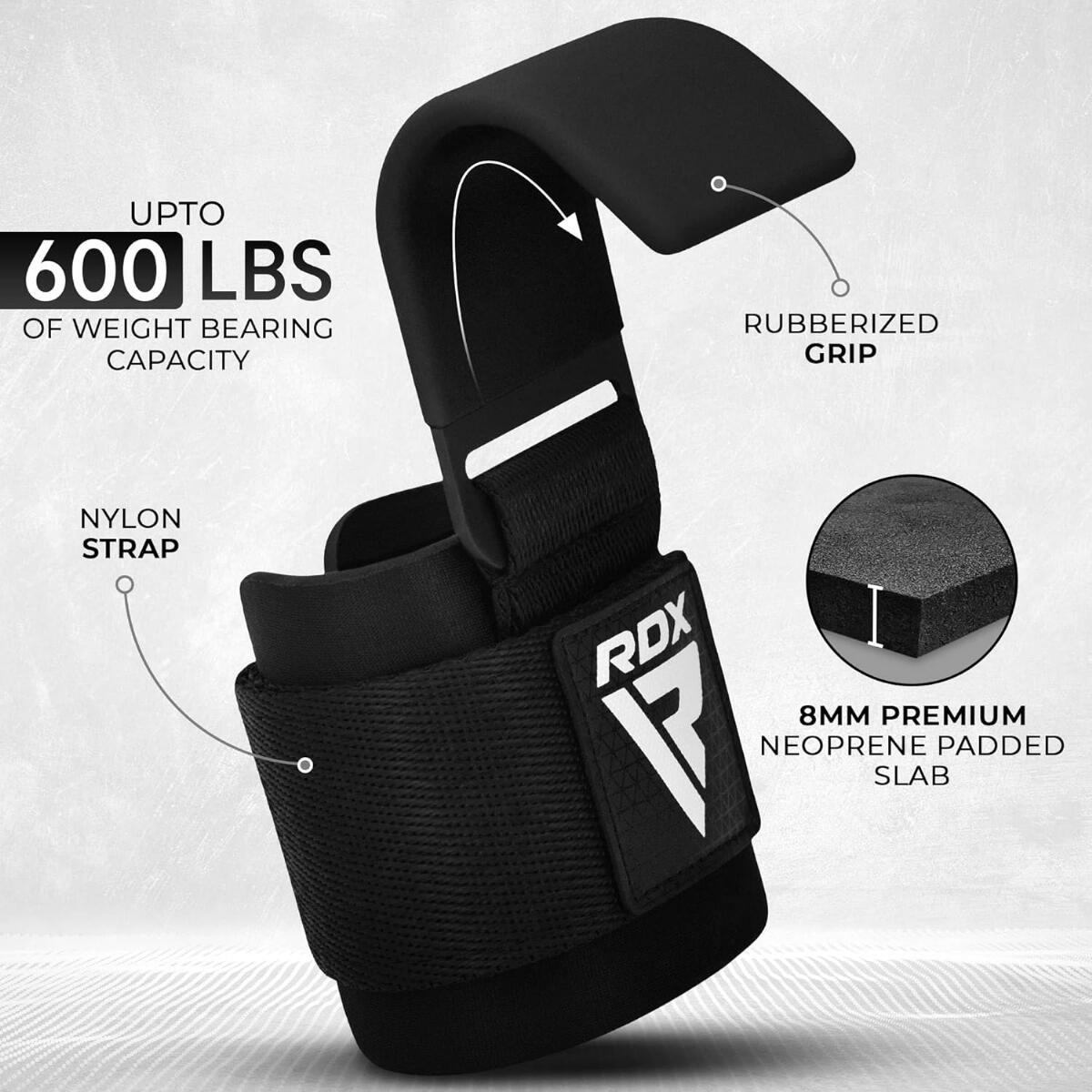 Handgelenk Haken Krafttraining RDX – Schwarz 9/10