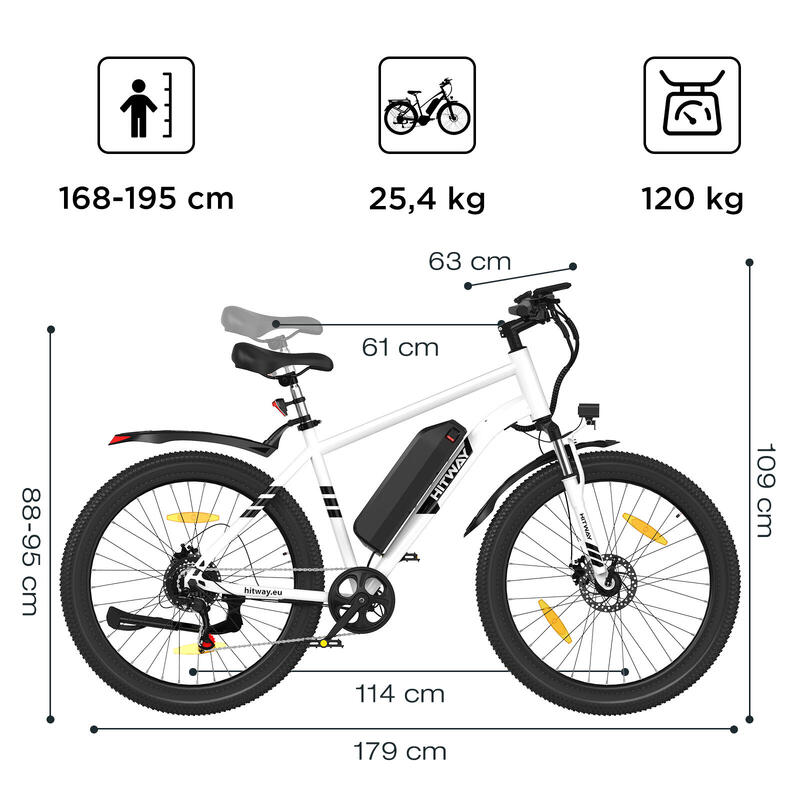 Bicicletă electrică MTB 27,5" 13Ah baterie detașabilă 7 viteze 100km