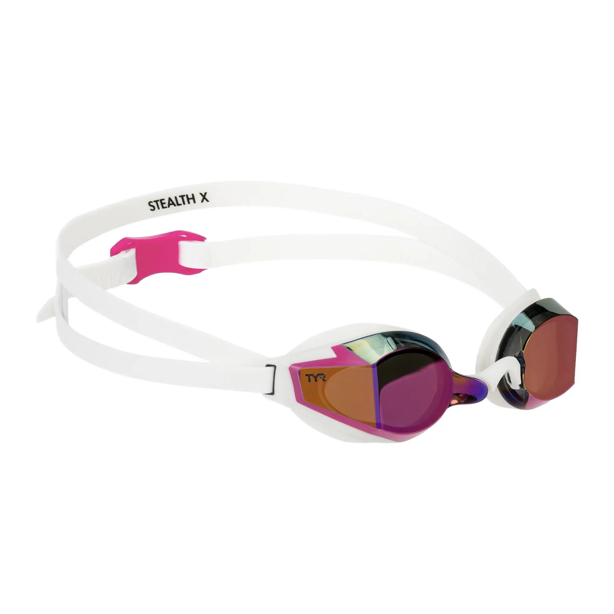 Okulary startowe TYR Stealth-X Mirrored Pink White 5/5