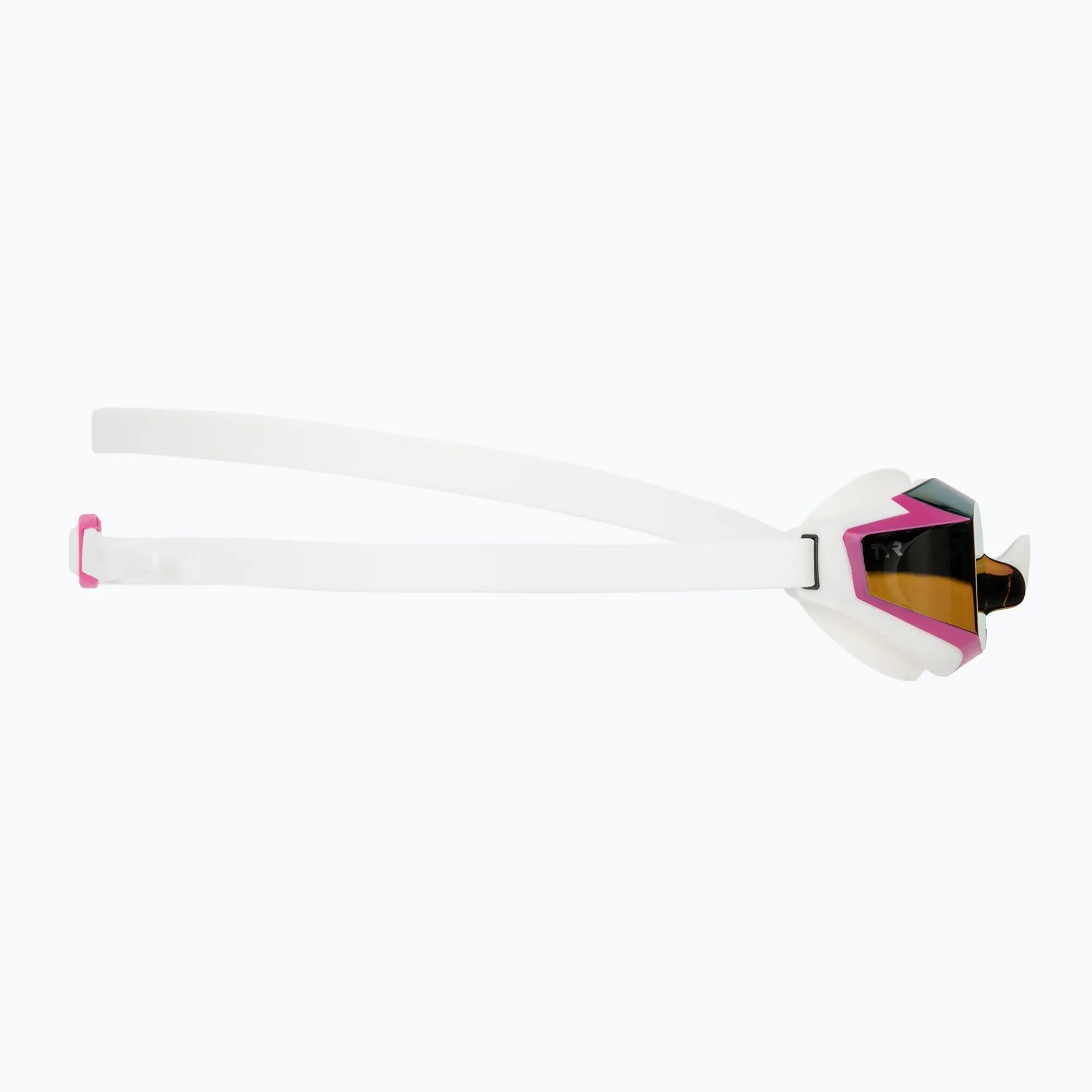 Okulary startowe TYR Stealth-X Mirrored Pink White 3/5