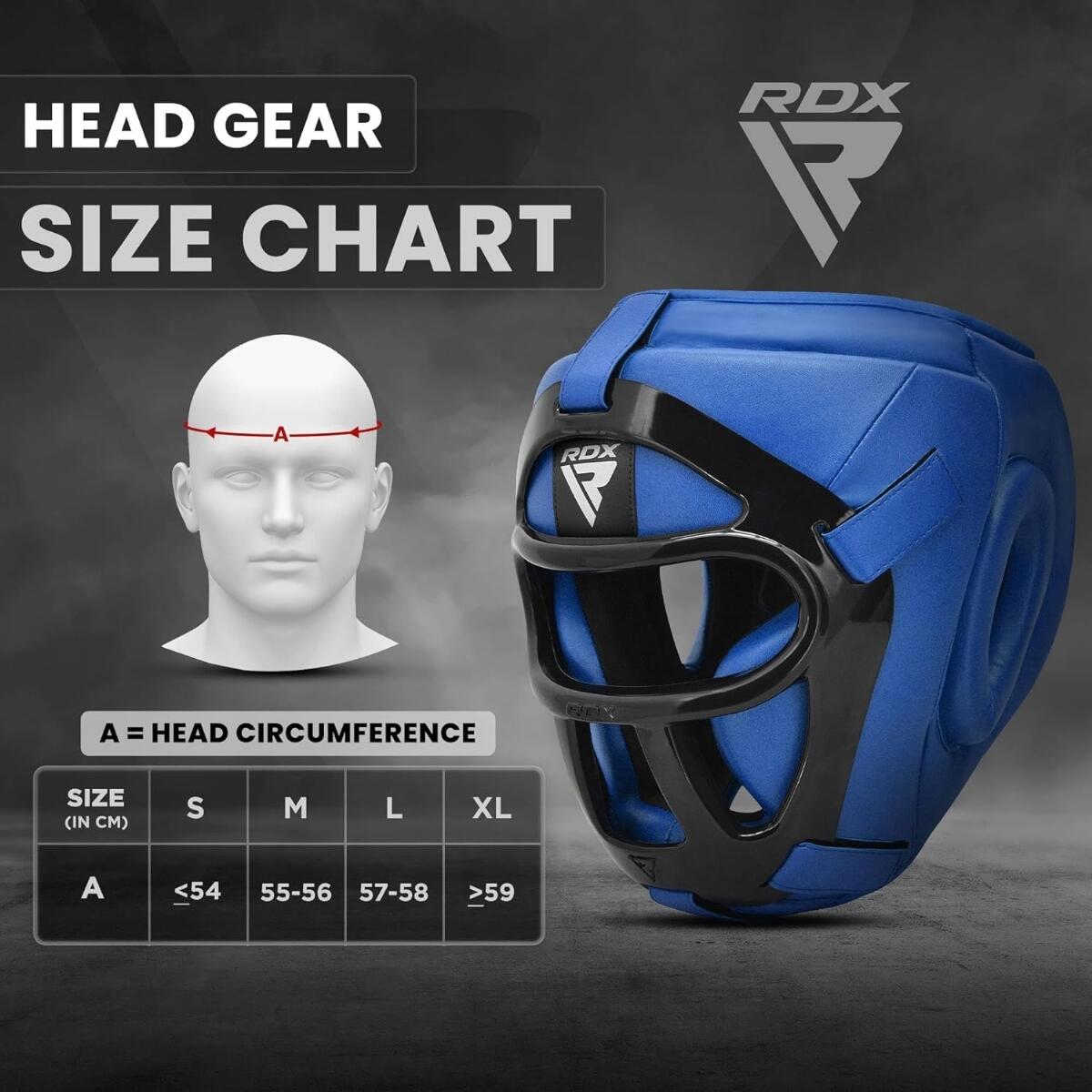 Boxhelm mit abnehmbarem Gitter T1 – Blau – L 8/8