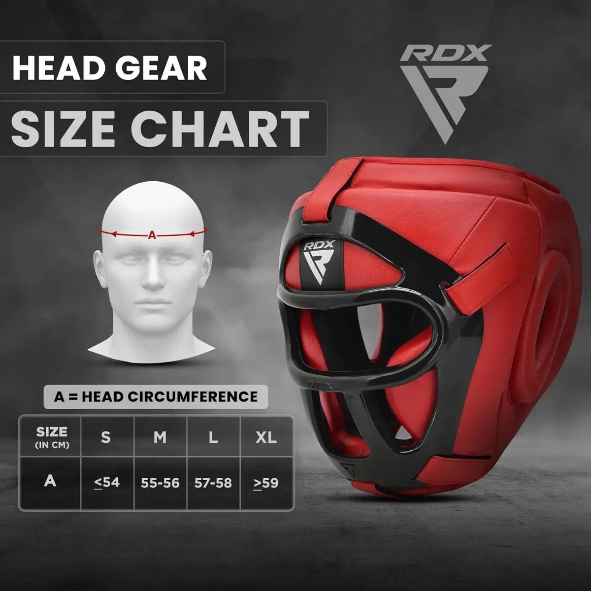 Casque de boxe à grille amovible T1 – Rouge – L 8/8