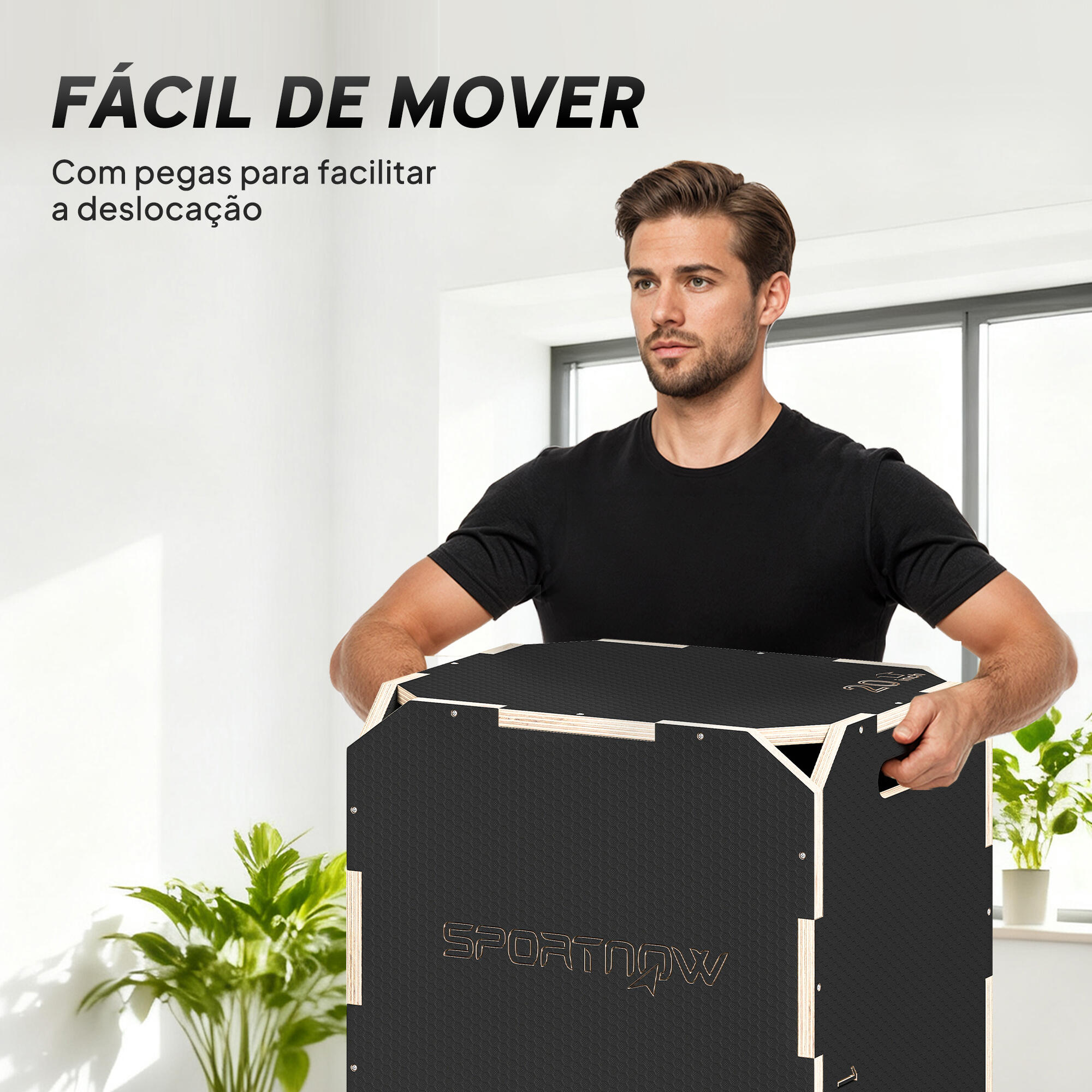 Cajón Pliométrico SPORTNOW 51x48x41 cm Negro 7/7