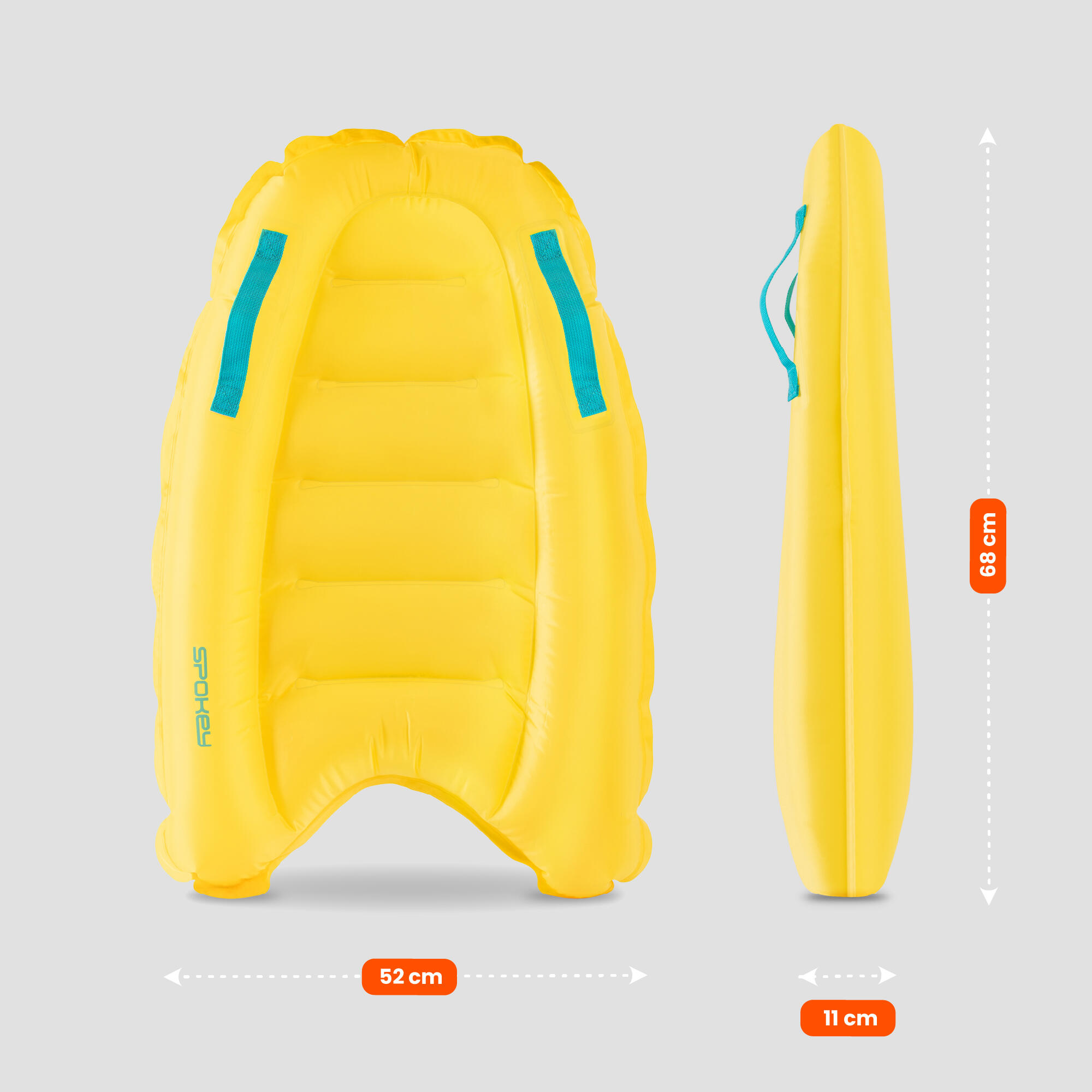 Deska do pływania dla dzieci z uchwytami dmuchana surfing Spokey Bodyboard 7/7