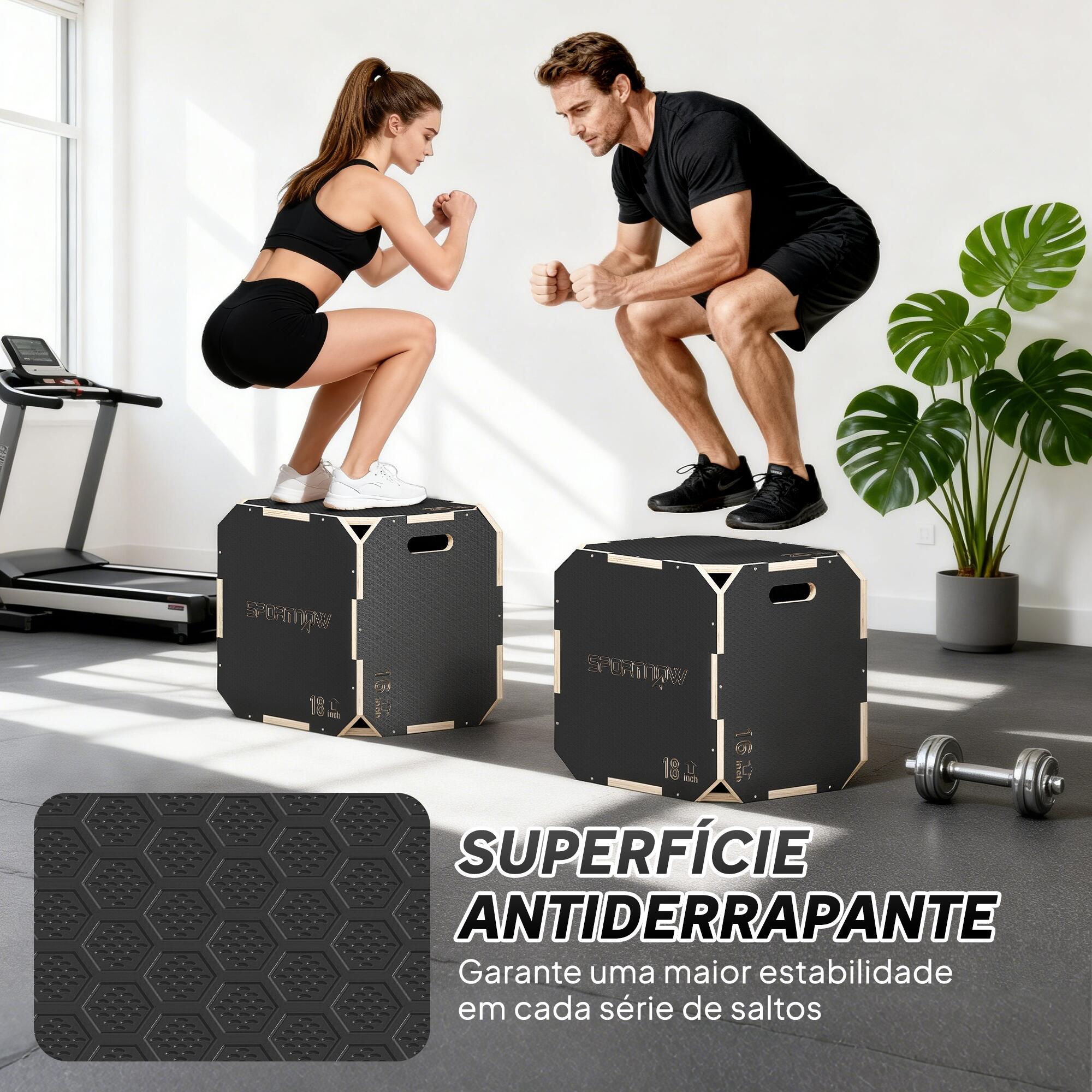 Cajón Pliométrico SPORTNOW 51x48x41 cm Negro 6/7
