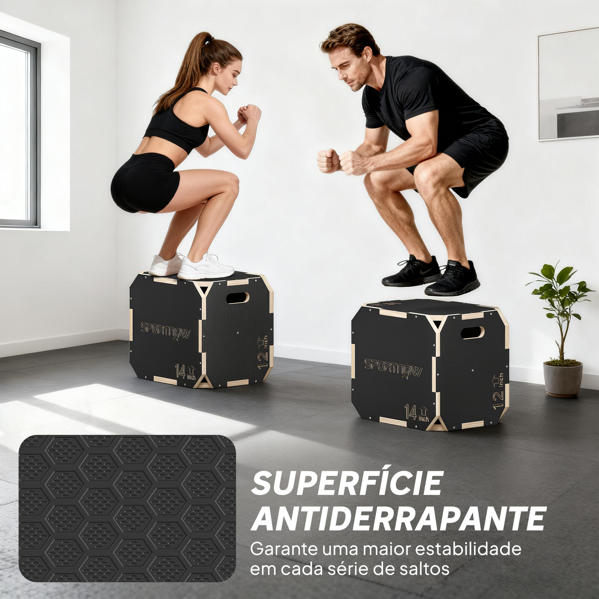 Cajón Pliométrico SPORTNOW 41x36x31 cm Negro 6/7