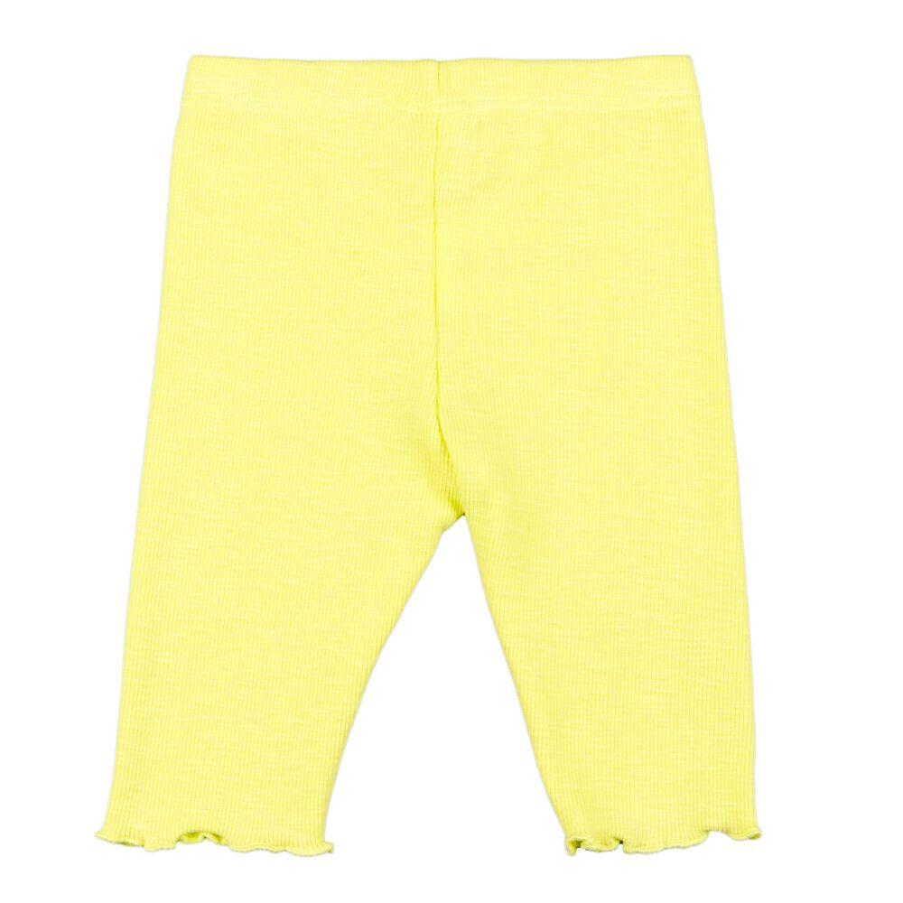 Legging bebé niña amarillo canalé 3/5