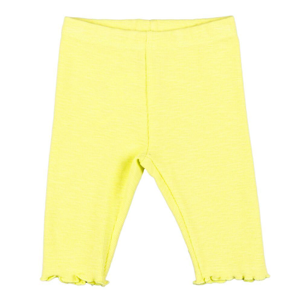 Legging bebé niña amarillo canalé 2/5