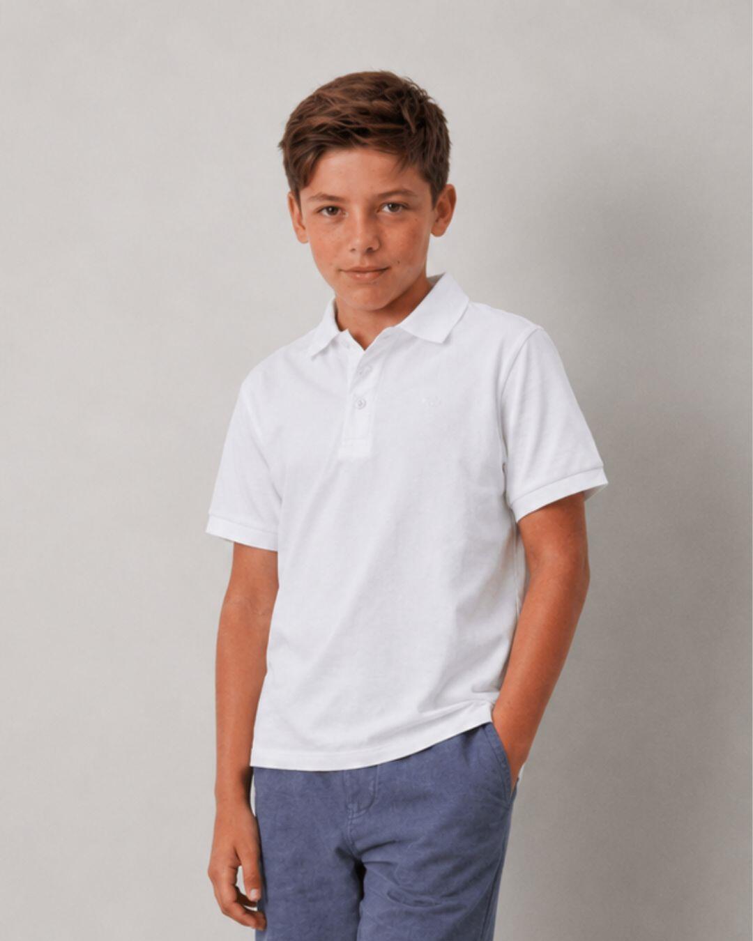 Polo de niño blanco 1/5