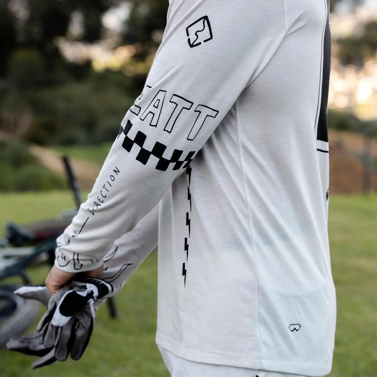 Leatt Gravity 3.0 Langarm Trikot Weiß Mann 7/7