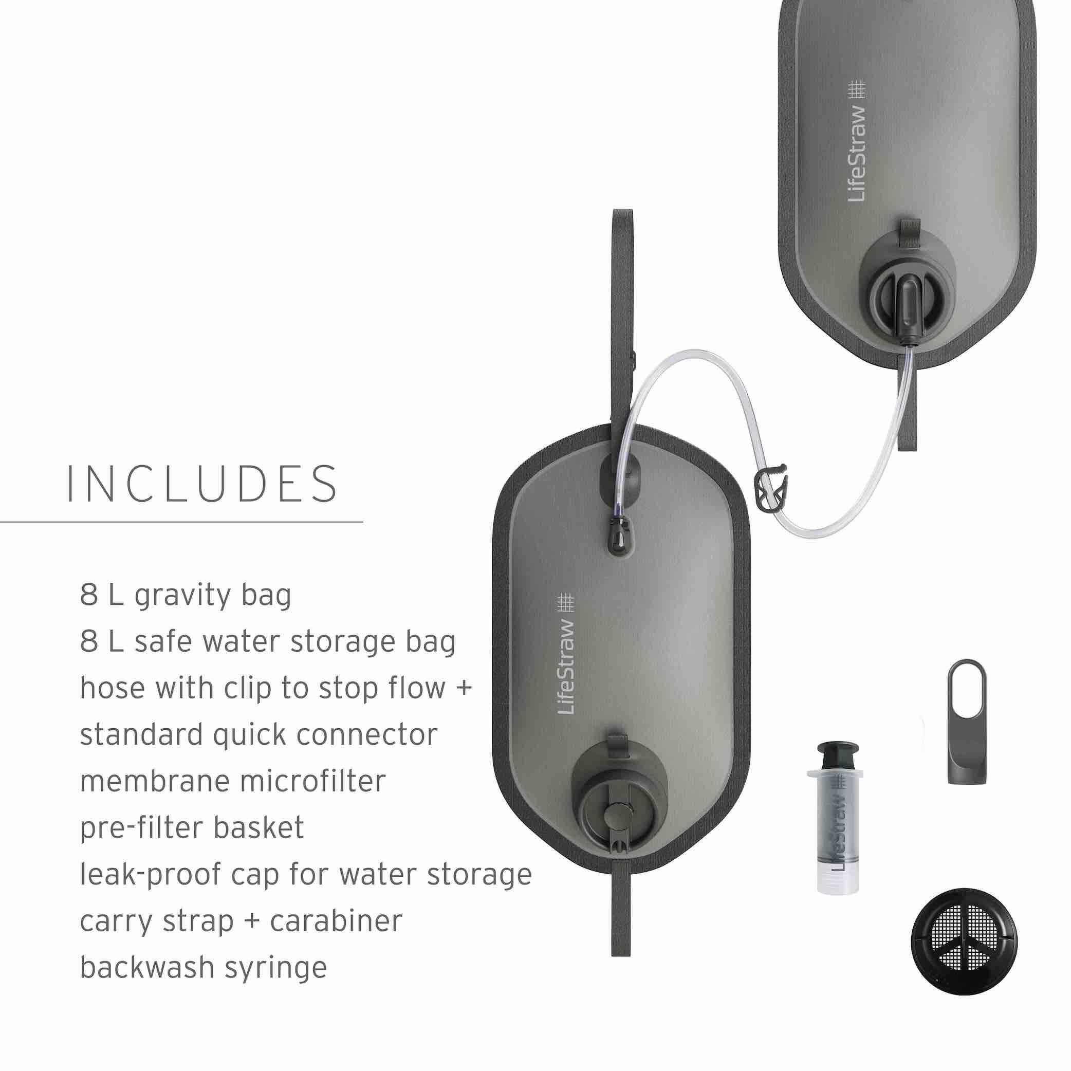 LifeStraw Peak Schwerkraftfilter 8L mit 8L-Speicherbeutel (blau) 4/7